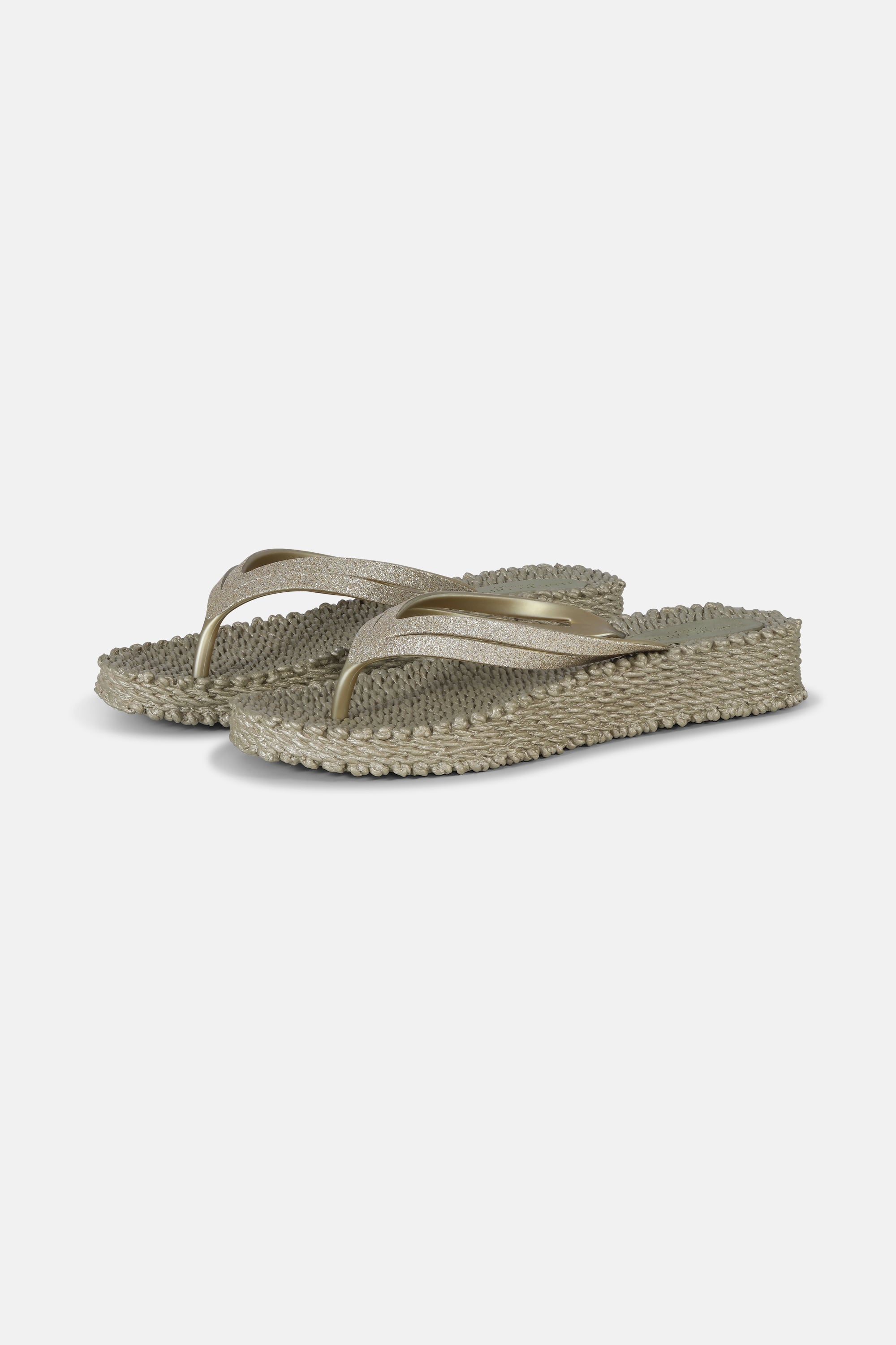 Chanclas con Plataforma Brillantes - Platin